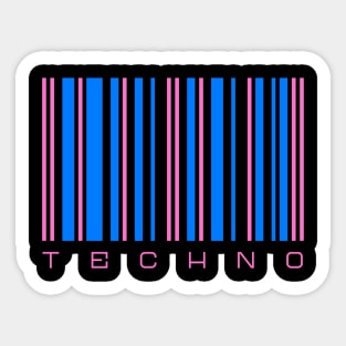 Techno Barcode Sticker